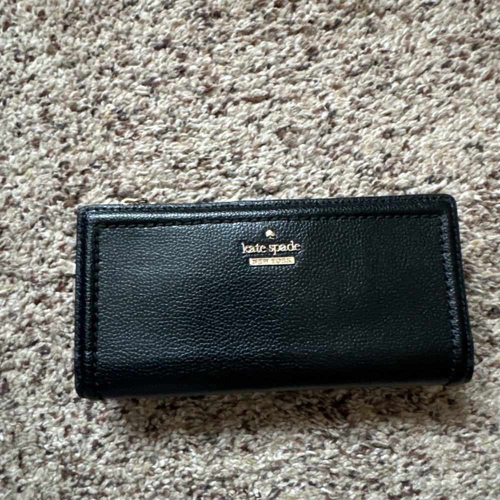 Kate Spade Black Leather Key & Card Holder